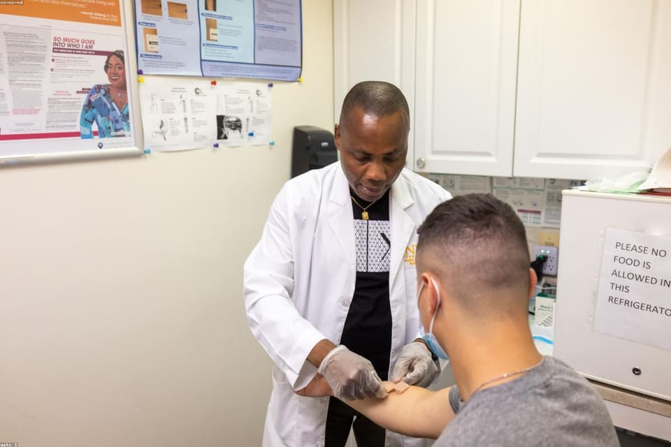 Healthcare team discussing a care plan